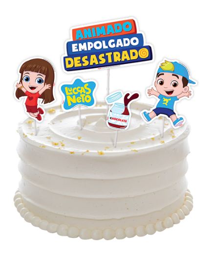 Topper Cenrio Bolo Luccas Neto